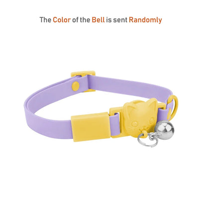 Pet Cat Bell Collar Dog Necklace PVC Waterproof Adjustable Kitten Candy Color Collar Festival Grooming Decorate Pet Supplies Good Vibrations