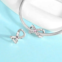 925 Sterling Silver Forever Family Infinite Love Beaded Charm Fit Original Bracelet Diy Fine Jewelry Making Gift Good Vibrations