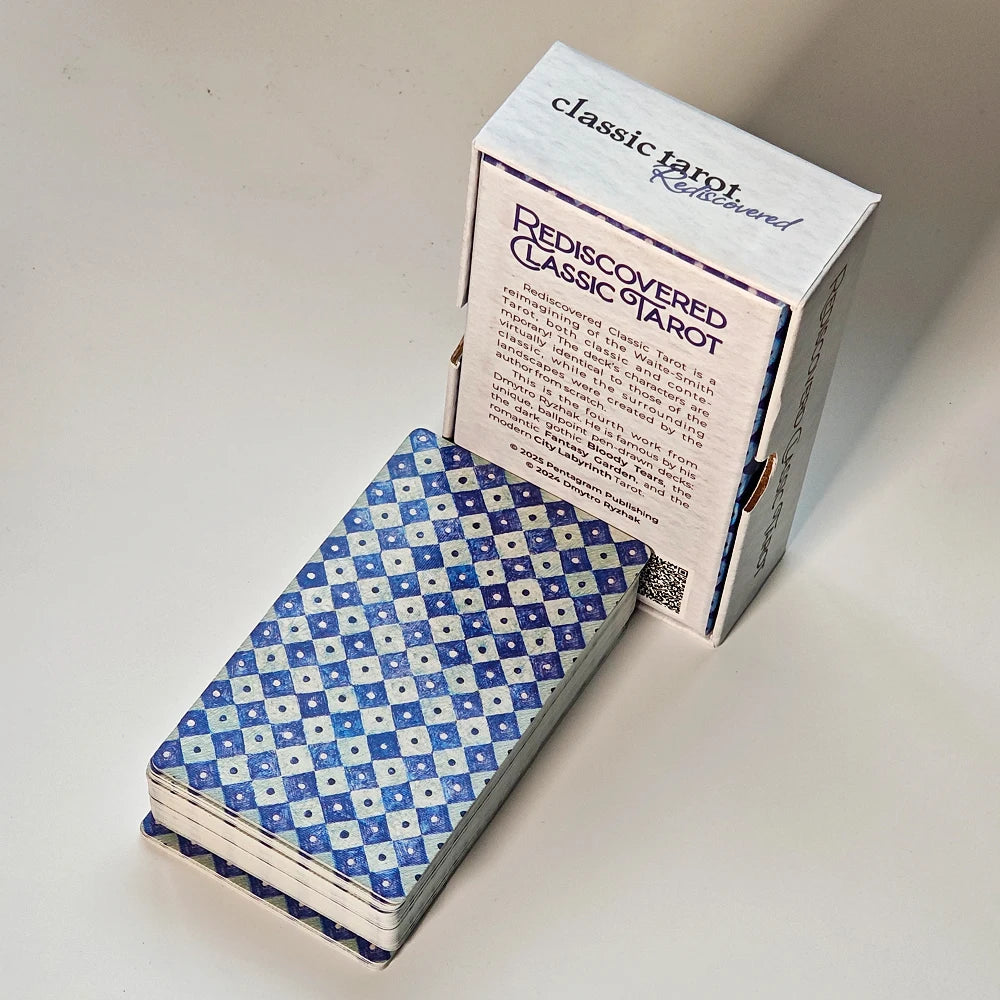 78 Pcs Tarot Cards Drawn with Ball Pens Printed on 350GSM Double-embossed Cardstock 12*7cm Rediscovered Classic Tarot Deck Good Vibrations