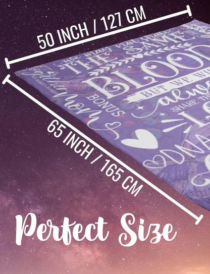 Bonus Mom Stepmom Gifts Blanket - Soft Throw Mother's Day Birthday for Stepmother Good Vibrations