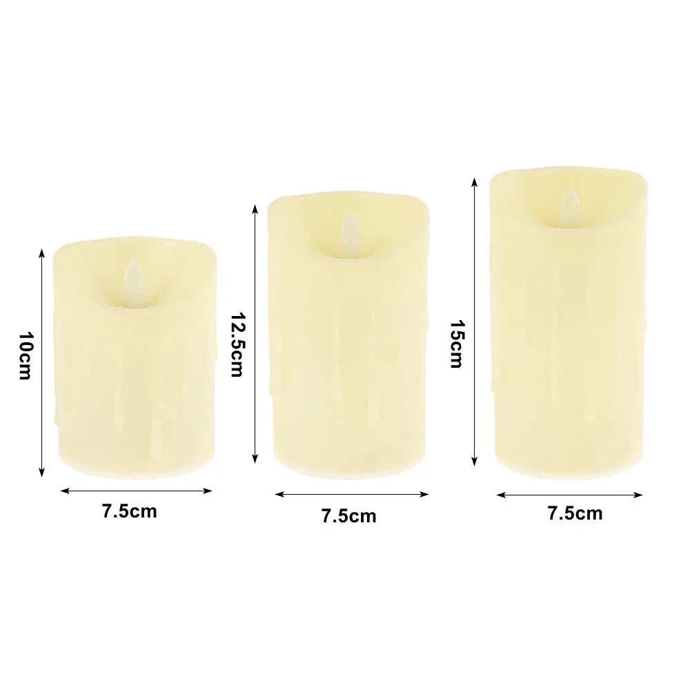 Flameless Flickering Electronic Candles Led Candles Battery Operated Home Decor Accessories for Birthday Hotel Wedding Candle Good Vibrations