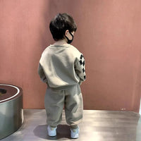 Children Baby Fashion Hoodies Boys Girls Clothing Sets Spring and Autumn Kids Long Sleeve Sweatshirt+Pants Casual Outfit Good Vibrations