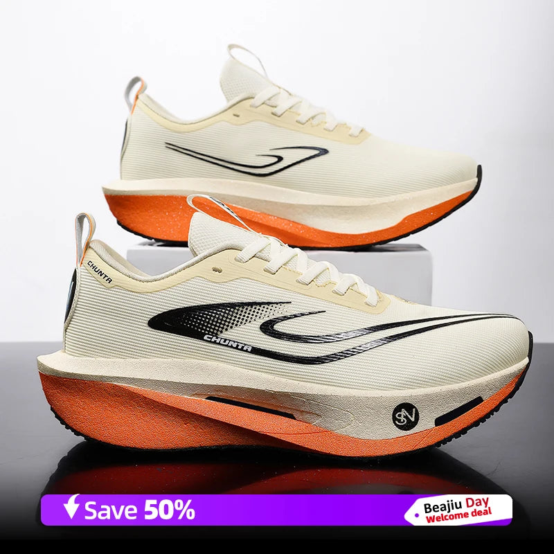 Running Shoes Men Carbon Plate Speciality Marathon Sports Breathable Lightweight Women's Comfortable Nonskid Leisure Sneakers Good Vibrations