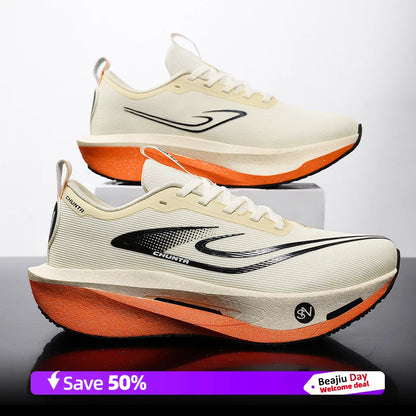 Running Shoes Men Carbon Plate Speciality Marathon Sports Breathable Lightweight Women's Comfortable Nonskid Leisure Sneakers Good Vibrations