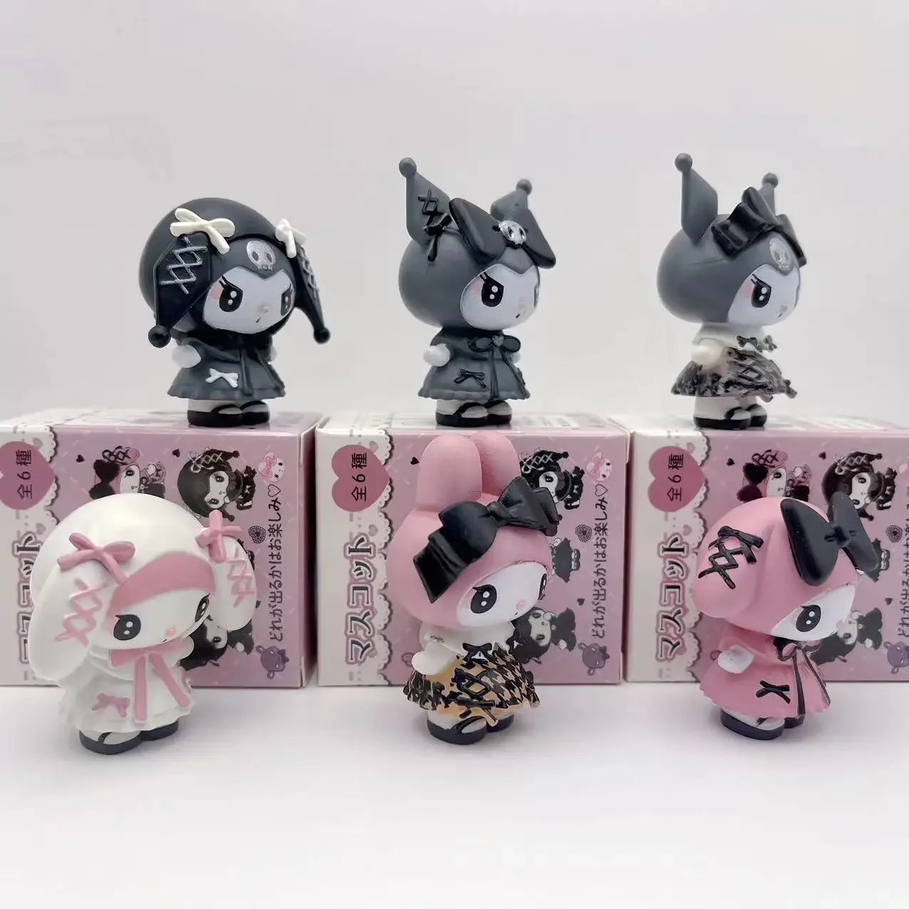 Sanrio Blind Box Black Rice My Melody Cartoon Character Doll Kuromi Pendant Third Generation Doll Blind Box Surprise Pack Cute Good Vibrations