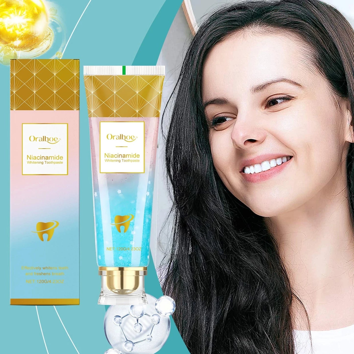 Niacinamide Whitening Toothpaste Remove Yellow Teeth Smoke Stains Improve Oral Smell Breath Fresh Tooth Bleaching Care Product Good Vibrations