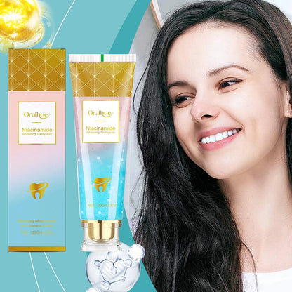 Niacinamide Whitening Toothpaste Remove Yellow Teeth Smoke Stains Improve Oral Smell Breath Fresh Tooth Bleaching Care Product Good Vibrations