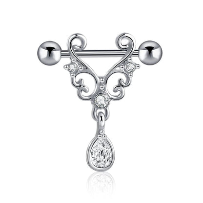 1 Pair Heart Barbell Nipple Ring Piercing Helix Piercing Sexy Nipple Jewelry High Quality Zircon Nipple Rings For Women Oreja Good Vibrations