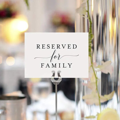 10pcs Reserved Signs for Weddings Party,Receptions Celebrations Reserved Signs for Tables Reserved for Family Card for Wedding