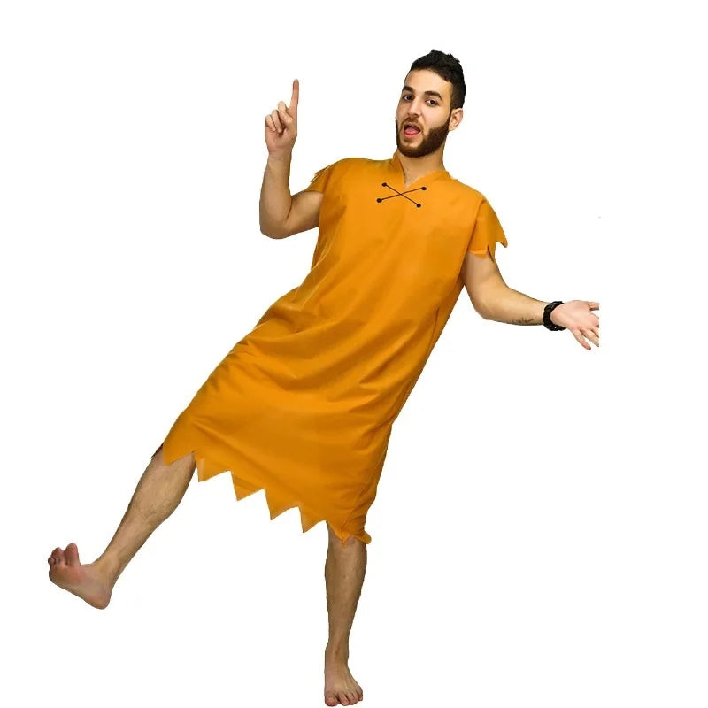Wilma Flintstone Adult Costume  Men's The Flintstone's Barney Rubble Women's Costume Party Supplie Caveman Costume Good Vibrations
