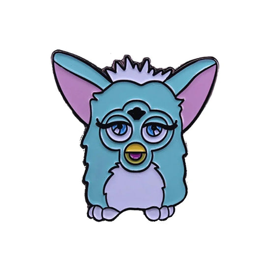 Cute Furby Pin Nostalgia 90s Kids Toy Inspired Badge Vaporwave Aesthetics Jewelry Good Vibrations