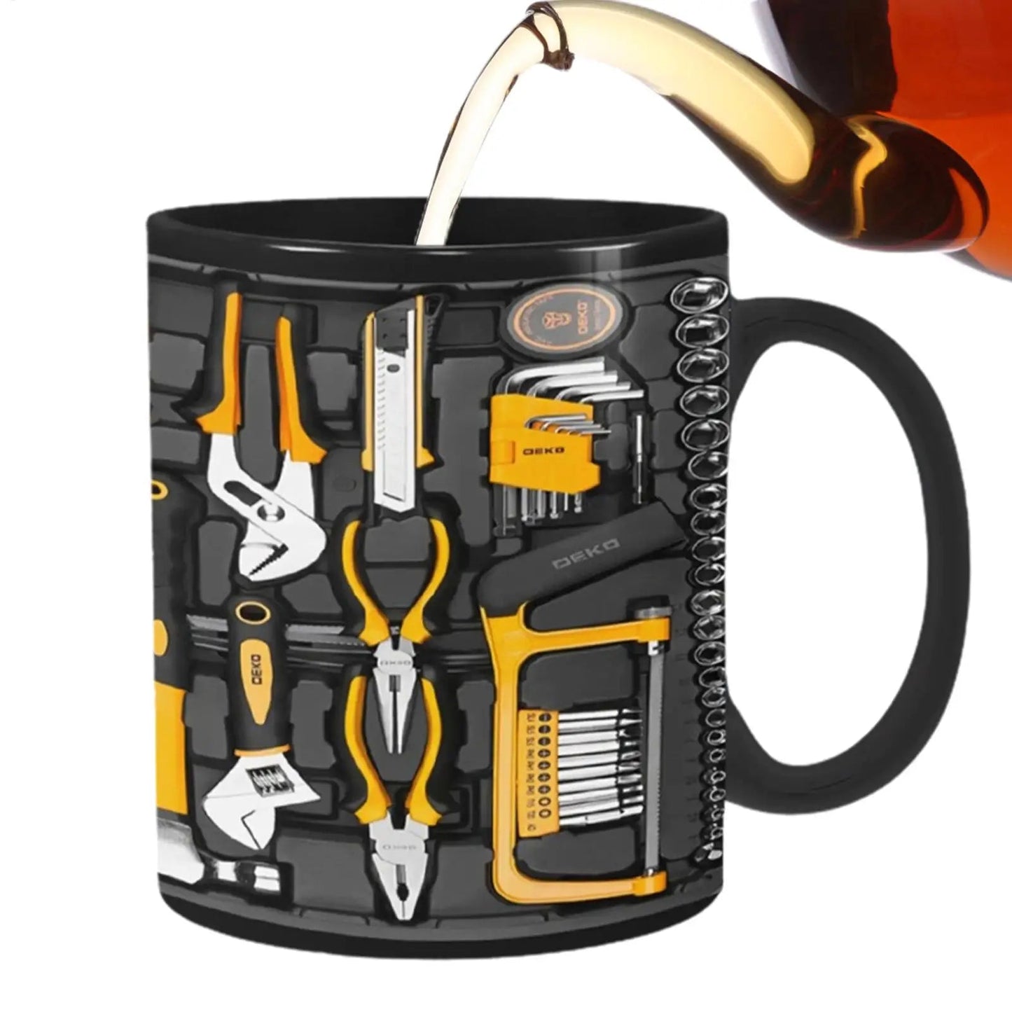 Mechanician Mug Funny Black Ceramic Mug For Coffee Large Tea And Coffee Cup Black Ceramic Mug For Whiskey Juice Wine Beer Soup Good Vibrations