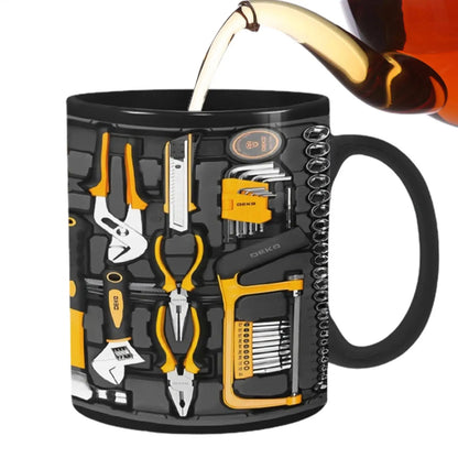 Mechanician Mug Funny Black Ceramic Mug For Coffee Large Tea And Coffee Cup Black Ceramic Mug For Whiskey Juice Wine Beer Soup Good Vibrations
