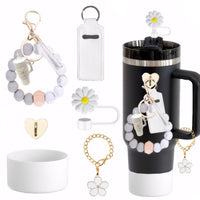 6PCS Cup Accessories Set for Stanley Cup tumbler with handle Including Silicone Straw Topper and Boot, Spill Proof Stopper ﻿ Good Vibrations Adult Super Store