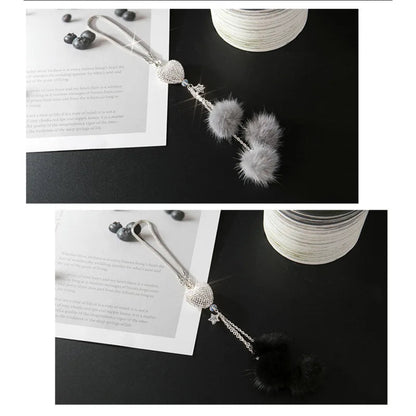 Fashion Diamond Car Accessorie Bling Hairball Pendant Auto Rearview Mirror Pendant Birthday Gift Auto Decoraction Ornaments Good Vibrations
