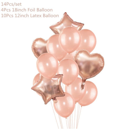 Rose Gold Party Disposable Tableware Set Paper Plate Cup Kids Adult Birthday Wedding Bachelorette Party Decoration Baby Shower Good Vibrations