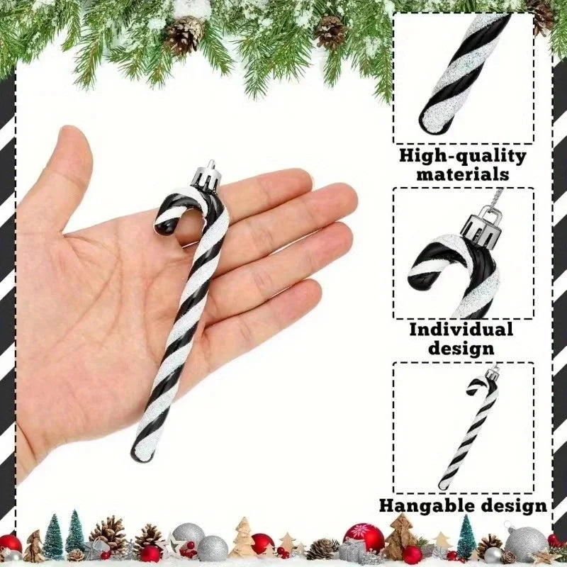 Christmas Acrylic Candy Canes Twisted Crutch Christmas Tree Hanging Ornaments New Year Party Home Decorations Kids Gift Navidad Good Vibrations