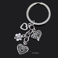 Fashion Animal Women Keychain Car Moon Cat Dog Love Heart Key Chain Friends Gift Jewelry Bag Pendant Wing Evil Eye Angel Turtles Good Vibrations