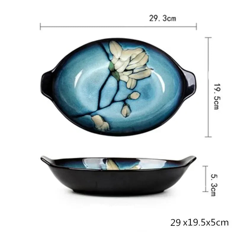 Ceramic Dinner Plate Service Dish Cake Dish Western Steak Steak Disc Salad Bowl Kitchen Board Wedding Kitchen Supplies Beautiful Good Vibrations