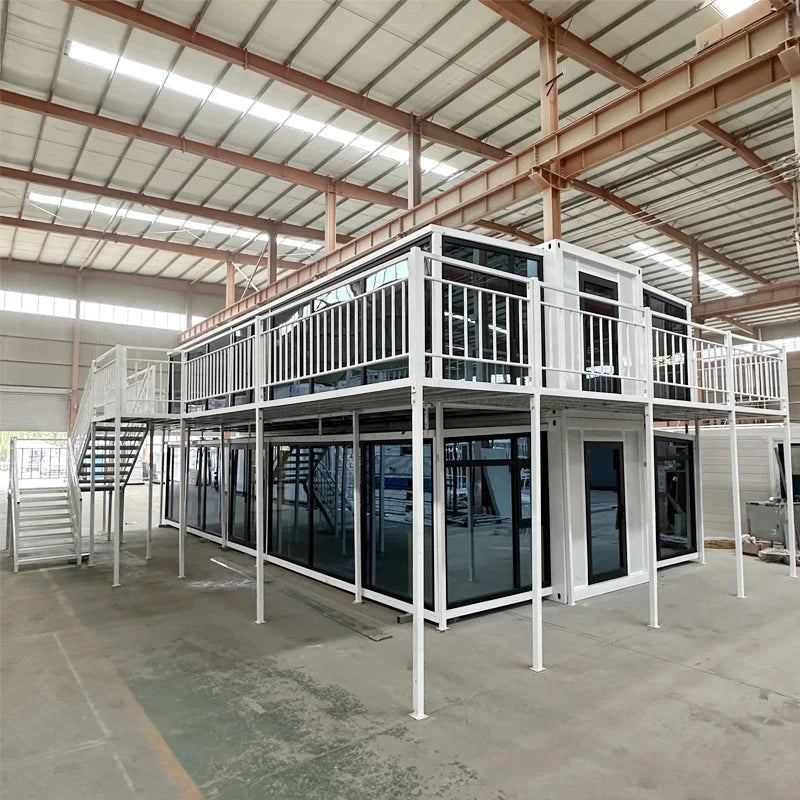 Double Storey Container House Modular House Design 20ft 40ft Custom 2/3/4 Bedrooms for Work Office Warehouse Portable House Good Vibrations