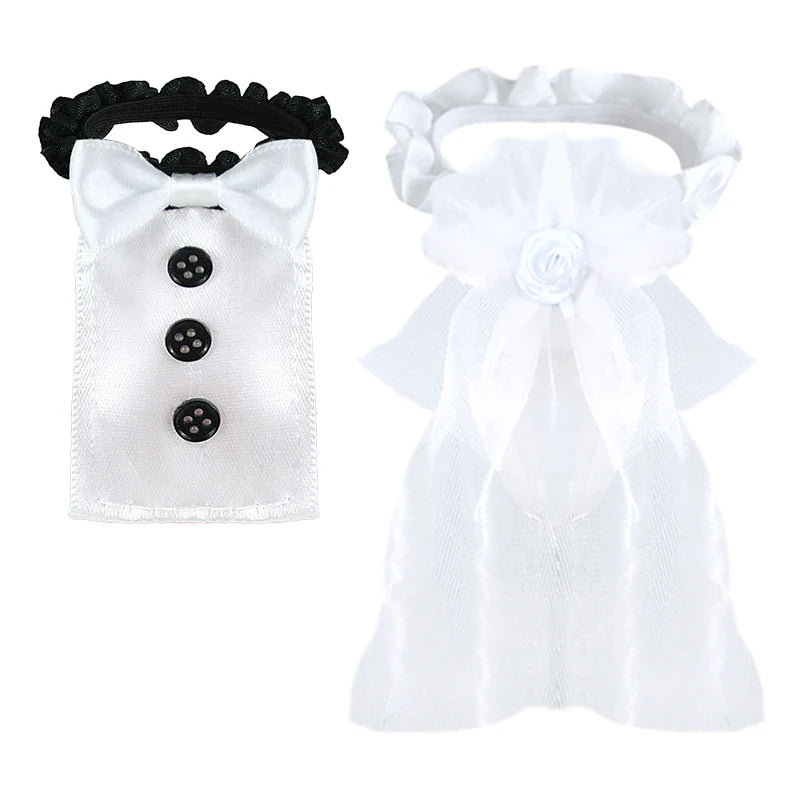 2Pcs Marriage Bride And Groom Wine Cups Wraps Champagne Glass Bottles Cover Wedding Table Decoration Bachelorette Party Decor Good Vibrations