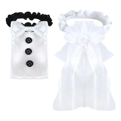 2Pcs Marriage Bride And Groom Wine Cups Wraps Champagne Glass Bottles Cover Wedding Table Decoration Bachelorette Party Decor Good Vibrations