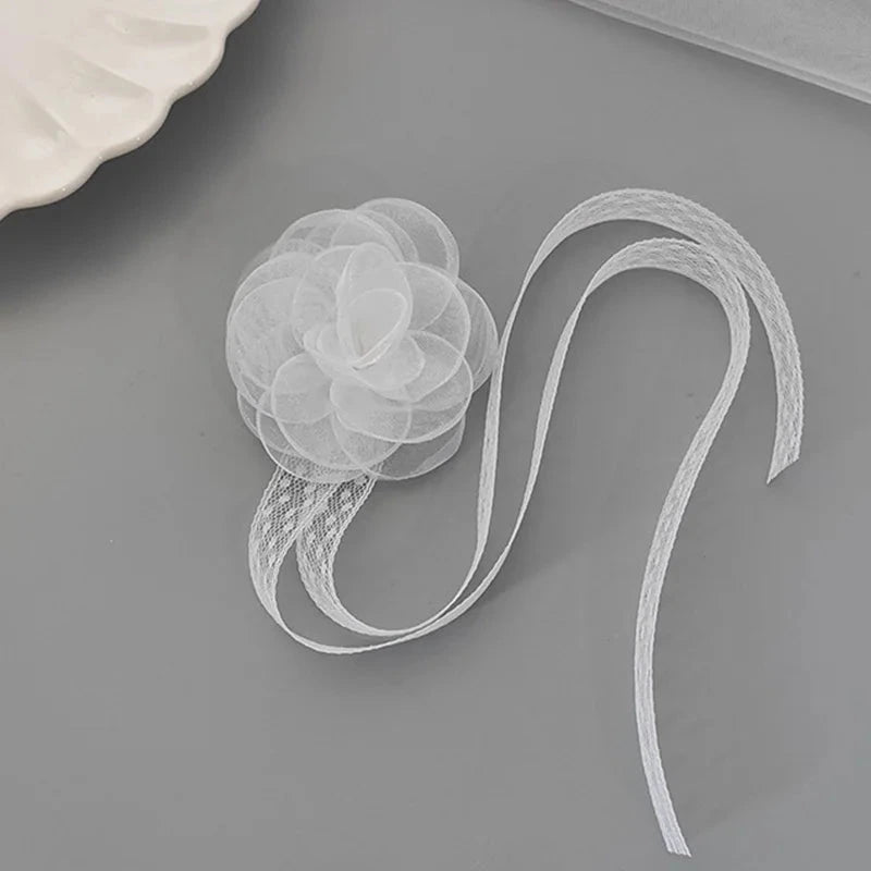 Girls Bridesmaid Wrist Flowers Pearl Ribbon Rose Bracelet for Wedding Prom Party Bride to Be Bridesmaid Gift Wedding Accessories Good Vibrations