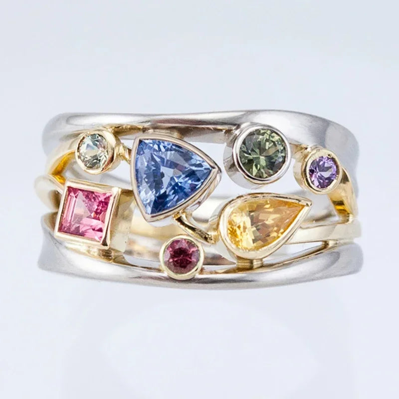 2026 Aesthetic Enamel Flower Finger Ring for Women Wedding Party New 2026  Silver Color Luxury Cubic Zirconia Jewelry Gift Good Vibrations