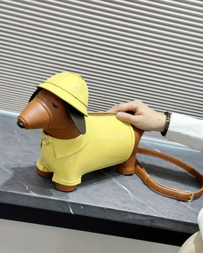 2025 new doll bag creative cute and funny hunting dog shaped contrasting color design sense niche single shoulder crossbody bag Good Vibrations