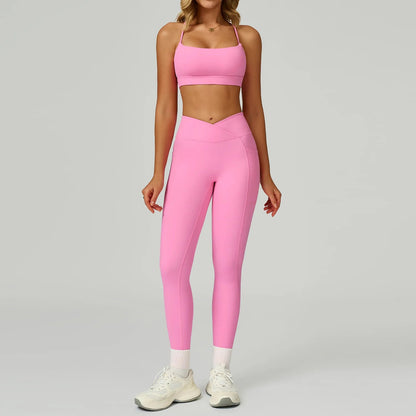 2 Pieces Yoga Set Women Tracksuits Sport Bras Workout Tops Yoga Clothes Fitness Leggings Flared Pant Gym Set Seamless Yoga Suit Good Vibrations