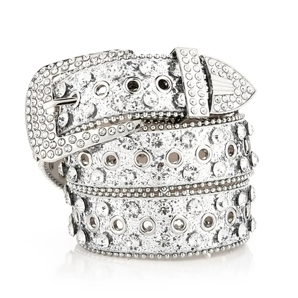 Women's Rhinestone Hollow Belt Women's Pin Buckle Studded Belt For Women Wedding Party Belt Valentines Gifts For Her Good Vibrations