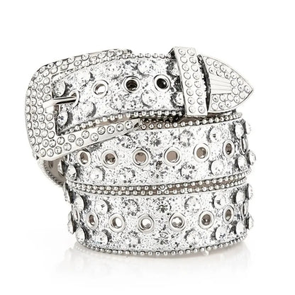 Women's Rhinestone Hollow Belt Women's Pin Buckle Studded Belt For Women Wedding Party Belt Valentines Gifts For Her Good Vibrations