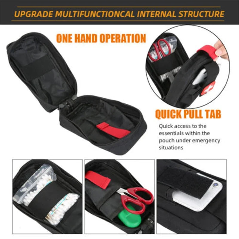 IFAK Trauma Survival Kit First Aid Medical Pouch Emergency Survival Gear Equipment with Molle Car Travel Hiking Tourniquetrats Good Vibrations