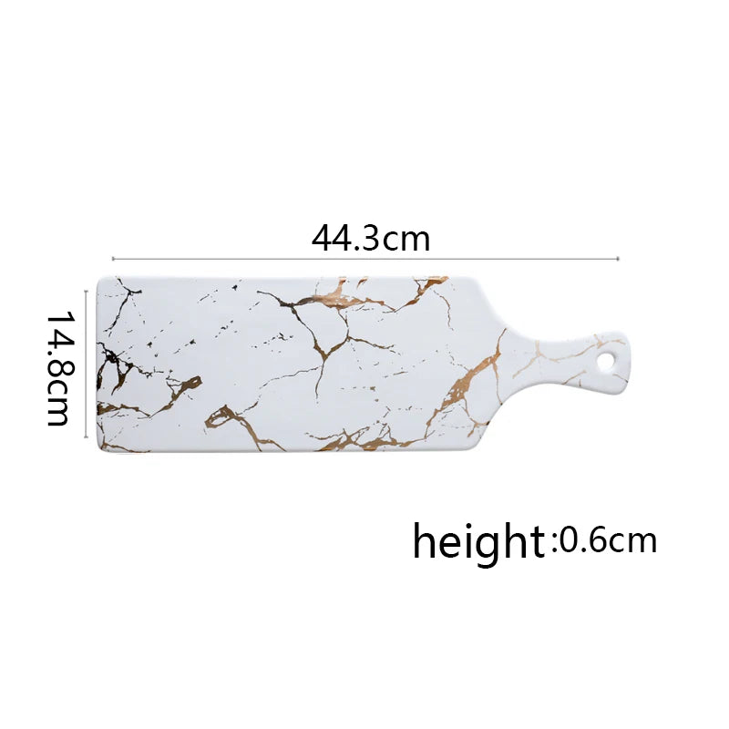 White Black Golden Ceramic Dishes And Plate Pizza Dessert Steak   Tableware Decorative Food Tray Dinner Set Porcelai Good Vibrations