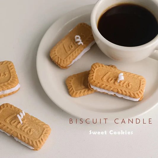 Cute Handmade Biscuit Candle Scented Candle Aromatherapy Soy Wax Candle Wedding Birthday Candles Party Home Decoration Good Vibrations