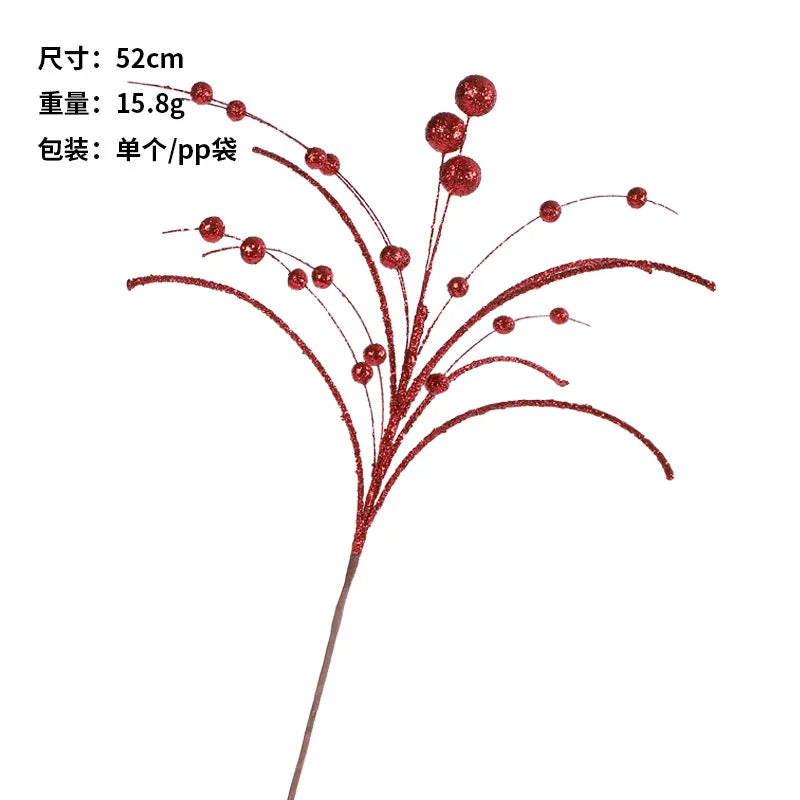 2026 Festival Party Decor Banquet Mini DIY Flower Branch for Halloween Christmas Thanksgiving Day Wedding Party Decorations 1pc Good Vibrations