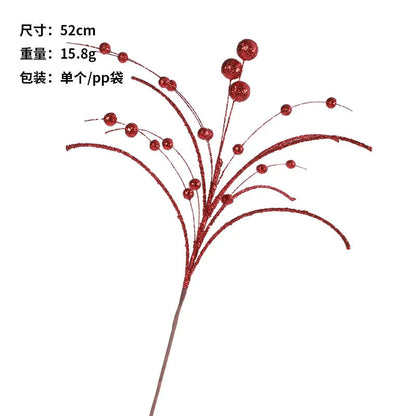 2026 Festival Party Decor Banquet Mini DIY Flower Branch for Halloween Christmas Thanksgiving Day Wedding Party Decorations 1pc Good Vibrations