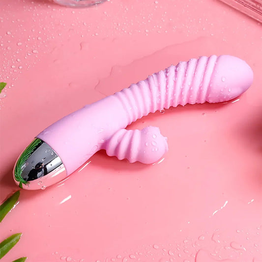 Vibrator For Women 2 In 1 Licking Machine Clitoris Stimulator G-Spot Powerful Vibro Dildo Wand Female Clit Sucker Adult Sex Toys Good Vibrations Adult Super Store
