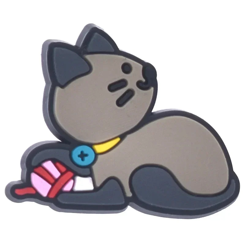 Shoe Charms for Crocs Accessories
 Pet Cat Shoes Charm for Croc Decorations Pins Men Accessory Jeans Woman Clogs Clips Badges Good Vibrations