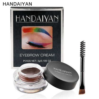 HANDAIYAN 12 Color Waterproof Eyebrow Cream Professional Eyeliner Eyebrow Gel High Brow Tint Black Eye Brow Makeup Tools Good Vibrations