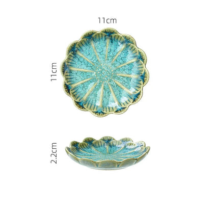 Japanese Ceramic Plate Retro Kiln Glaze Barbecue Mini Dipping Dish Sashimi Sushi Soy Sauce Dishes Home Desktop Snack Plates New Good Vibrations