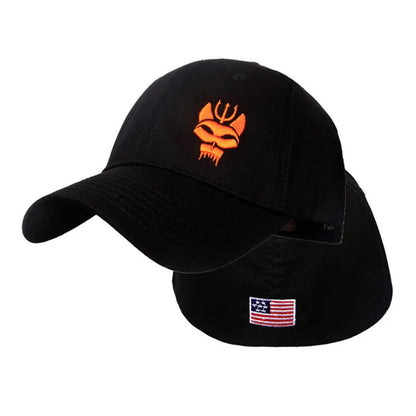 Unisex Forked Wolf Embroidery Snapback Camouflage Baseball Caps Spring and Autumn Outdoor Adjustable Casual Sunscreen Hat Good Vibrations