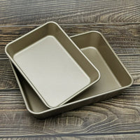 Bakeware Nonstick Bottom Rectangular Cake Pan Multipurpose Quick Release Cake Bread Toast Baking Pan Multiple Sizes Even Heating Good Vibrations