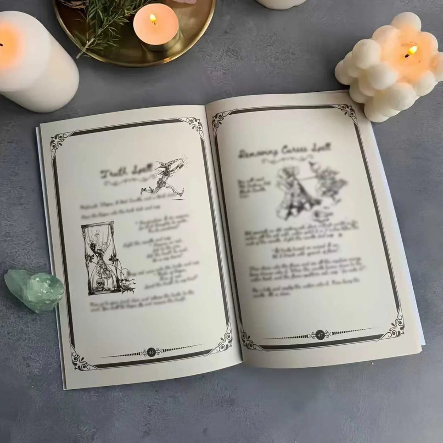 Ancient Magic Book with Intricate Golden Butterfly Cover & Mystical Symbols - Old Witch Spells Book for Wiccan Good Vibrations