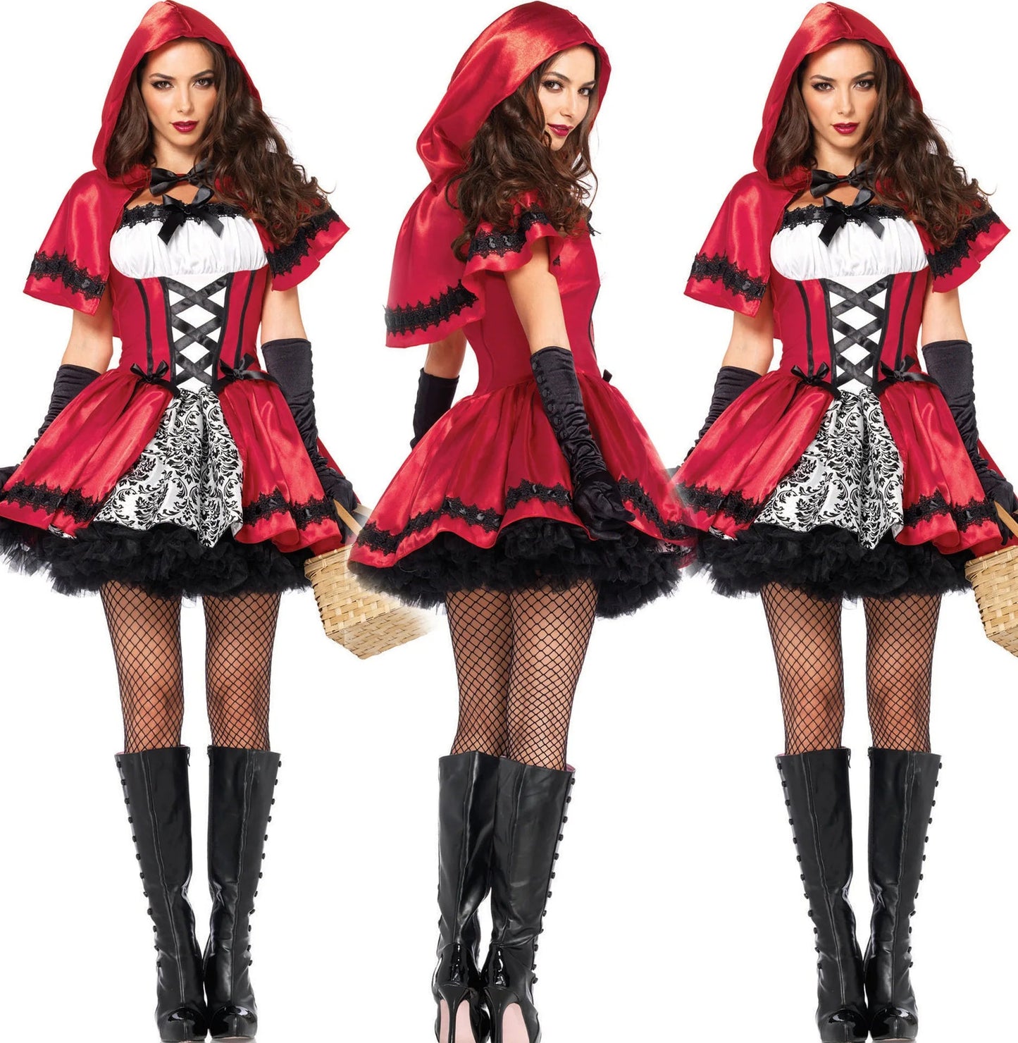 Halloween costume Goth little Red Riding Hood club queen costume cosplay costume stage dress Good Vibrations