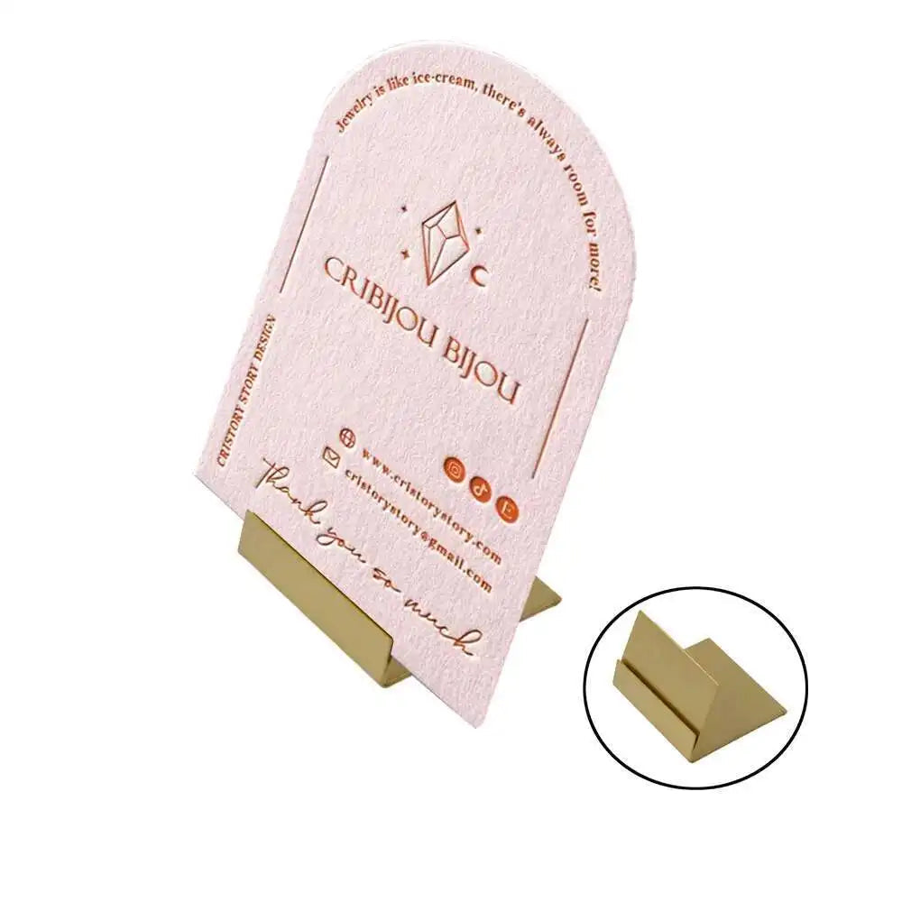 Deco Wedding Table Numbers Stand For Wedding Reception Gold Place Card Holder Base, Copper Menu Holder Dual Picture Holders Clip Good Vibrations