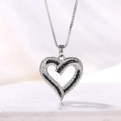 Elegant Style Heart shaped Pendant Necklace Hollow Design Mother's Day Gift Party Suitable for Best Friends Without Box Good Vibrations