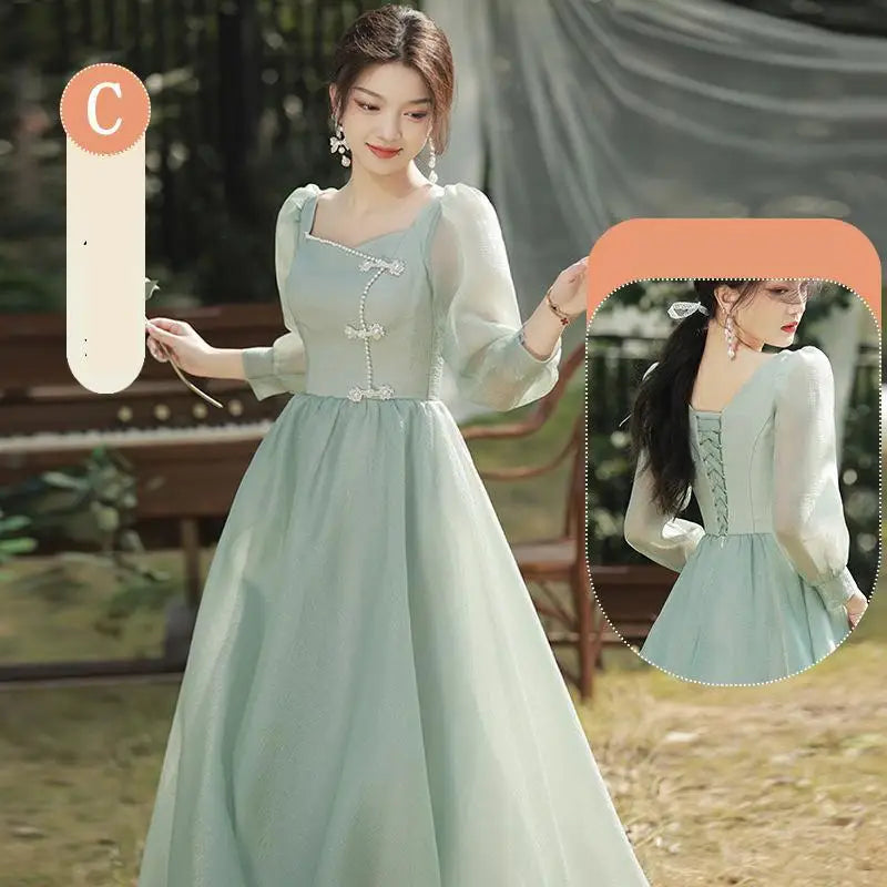 Tulle Bridesmaid Dresses Elegant With Bow Wedding Party Dress Multiple Styles A-line Plus Size Long Dress Customized Good Vibrations