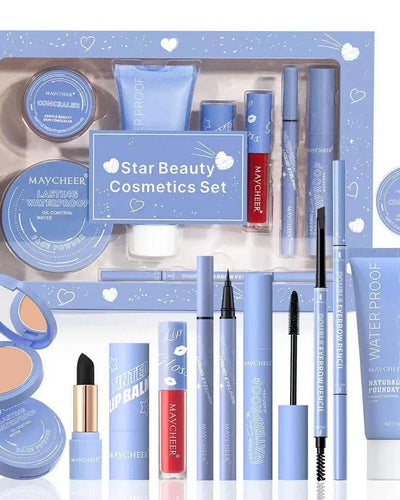 All-In-One Makeup Set,Full Makeup Kit Gift Include Concealer,Foundation,Eyeliner,Eyebrow Pen,Mascara,Lipstick Makeup for Women Good Vibrations