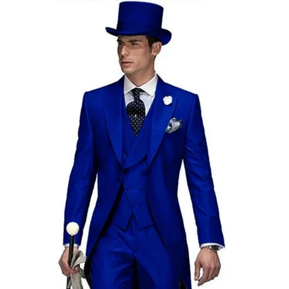 Groomsmen Three-Piece Suit Casual British Style Wedding Dress Shirt Slim Fit Handsome Summer Men's Fashion Westwear Set